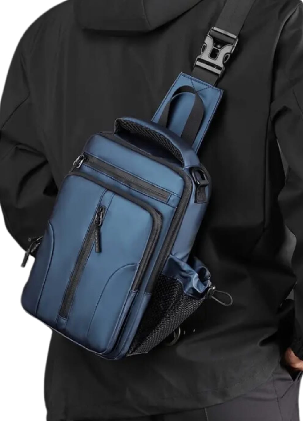 Універсальна чоловіча багатофункціональна сумка Dark Nave Blue Comfort Expert