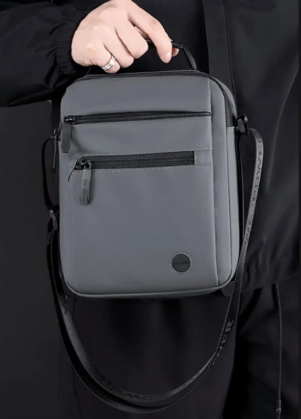 Універсальна чоловіча сумка Gray Modern Comfort