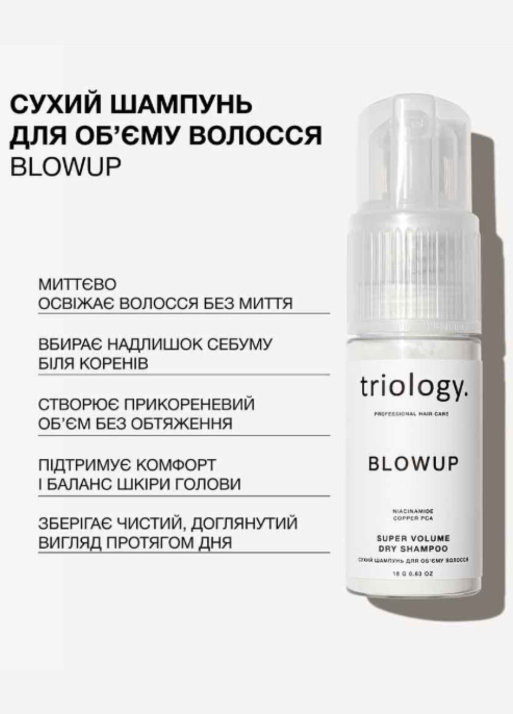 Сухий шампунь для об'єму волосся BLOWUP 2358