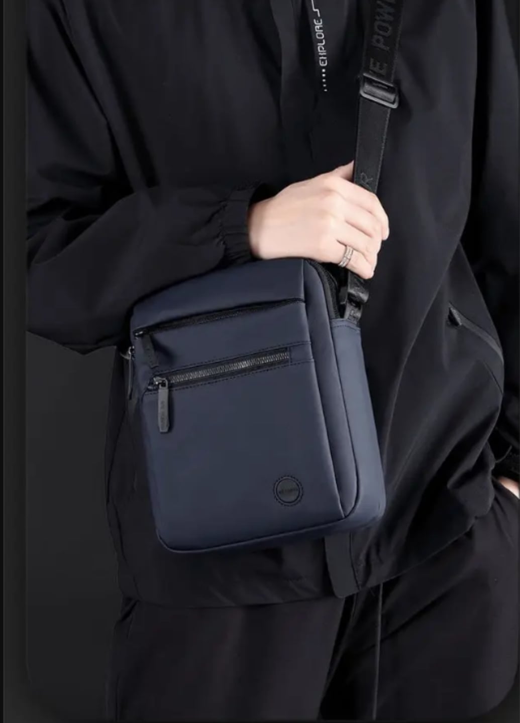 Універсальна чоловіча сумка Dark Navy Blue Modern Comfort