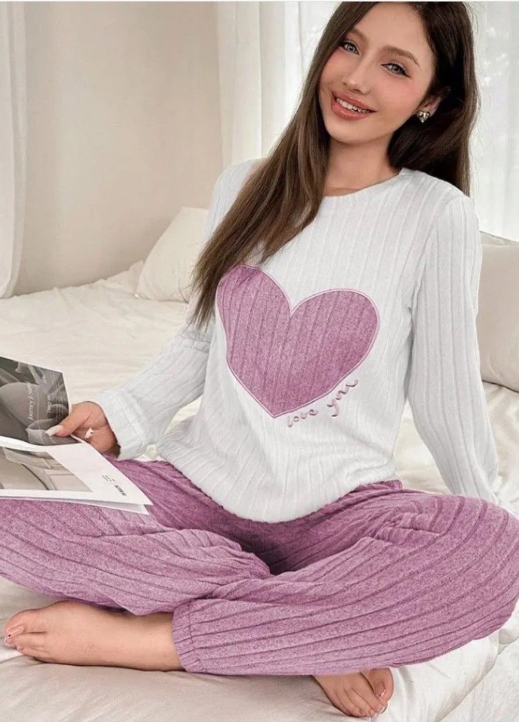 Ніжний домашній костюм піжама Soft Heart
